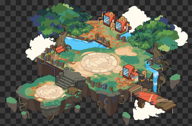 Hub World Rough Layout