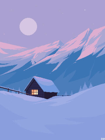 Snowed in Cabin