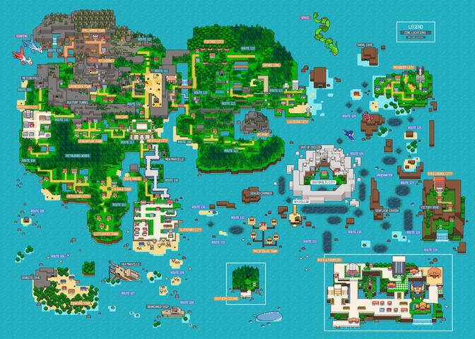 Charity Submission - Pokemon Hoenn World Map